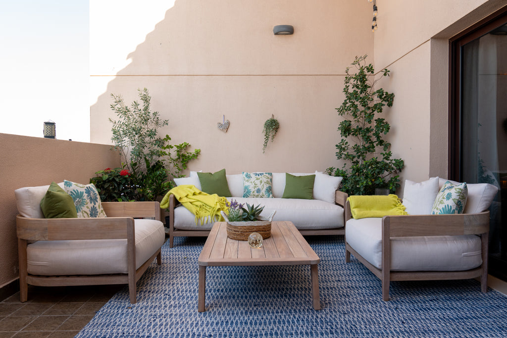 Santorini Teak Lounge Set Customer Home