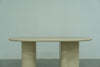 Sedona Micro Cement Dining Table Front Perspective View 2