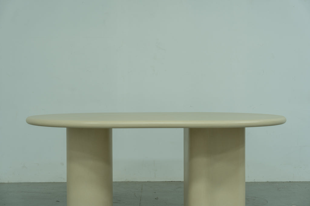 Sedona Micro Cement Dining Table Front Perspective View 2