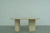Sedona Micro Cement Dining Table Front Perspective View 3