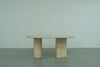 Sedona Micro Cement Dining Table Front Perspective View 4