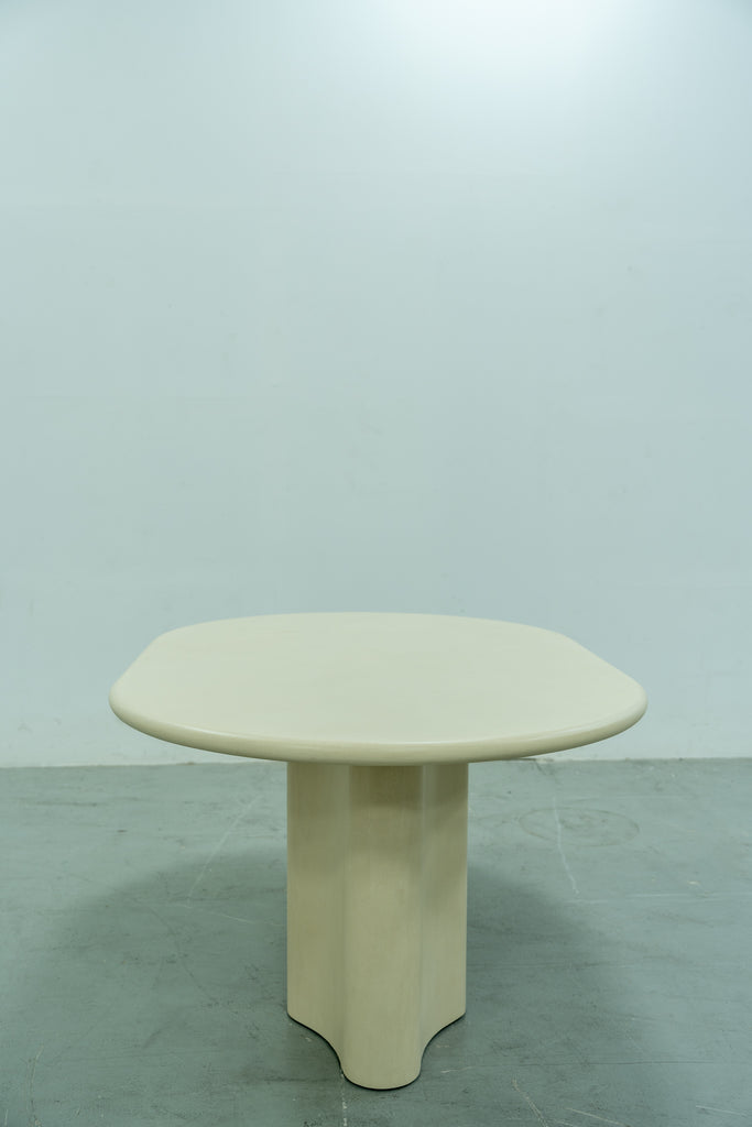 Sedona Micro Cement Dining Table Front Perspective View 5