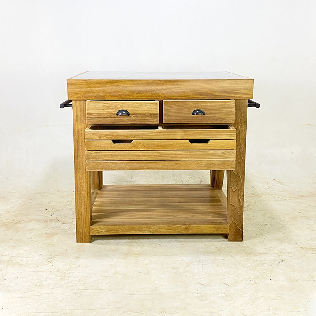 Serengeti Teak Island Front Perspective View 3