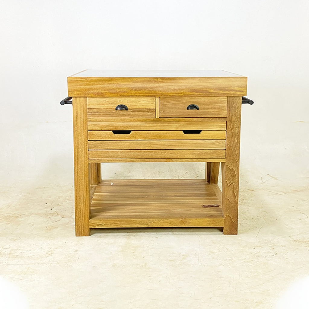 Serengeti Teak Island Front Perspective View 4