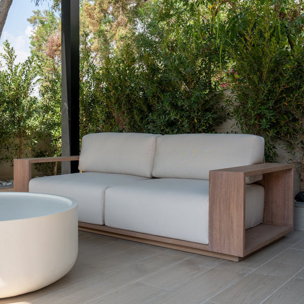 Sereno Teak Lounge 2 Seater Sofa