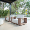 Sereno Teak Lounge Single Seater Sofa
