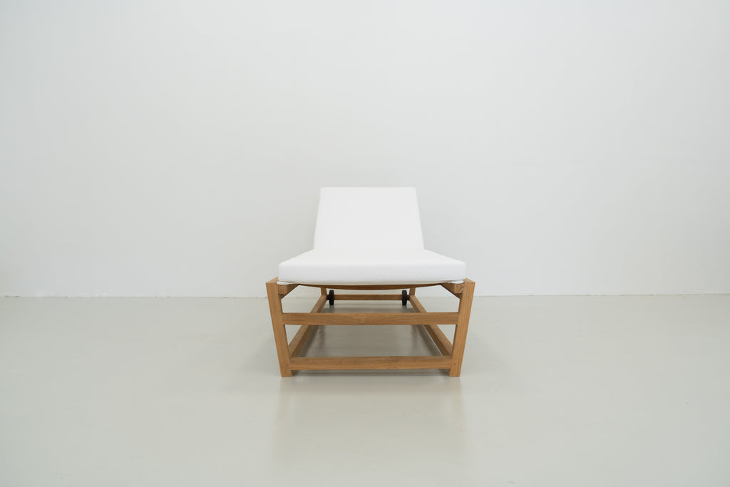 Seville Teak Sun Lounger Front View 1