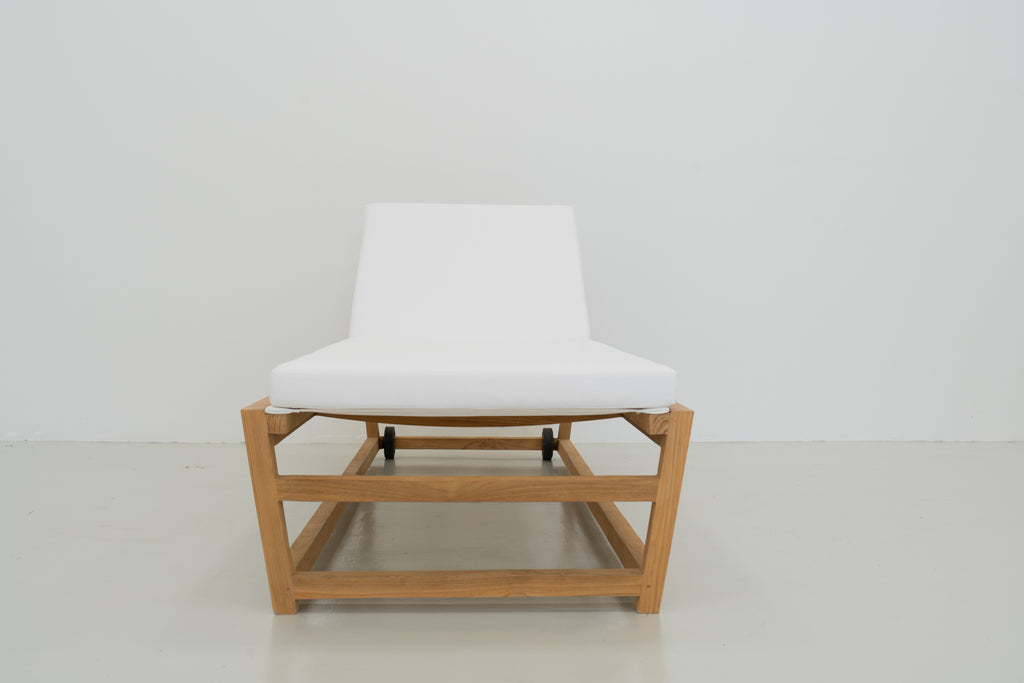 Seville Teak Sun Lounger Front View 2