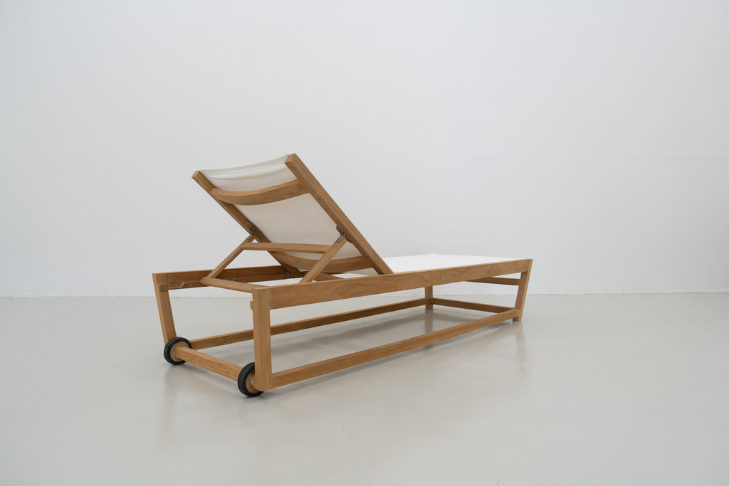 Seville Teak Sun Lounger Perspective View 10