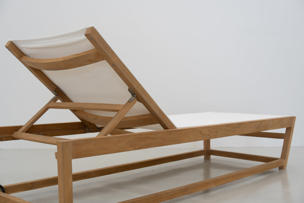 Seville Teak Sun Lounger Perspective View 11