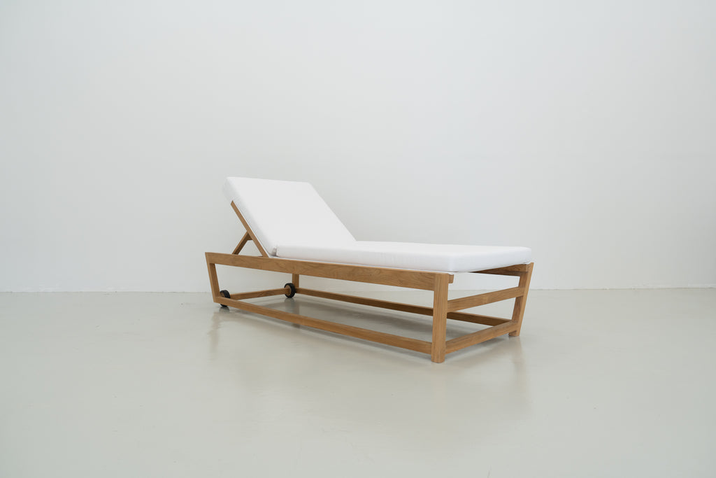 Seville Teak Sun Lounger Perspective View 4
