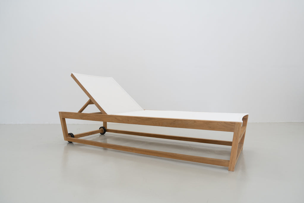 Seville Teak Sun Lounger Perspective View 6
