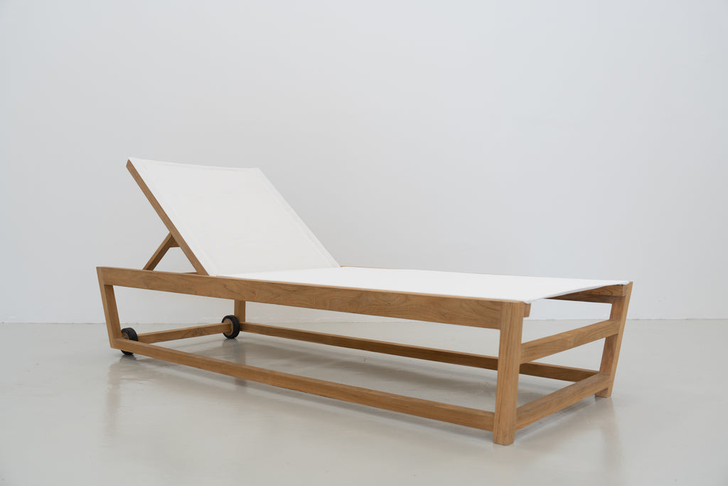 Seville Teak Sun Lounger Perspective View 7