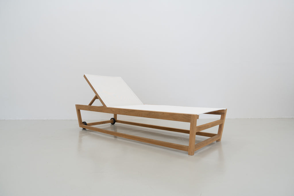 Seville Teak Sun Lounger Perspective View 8