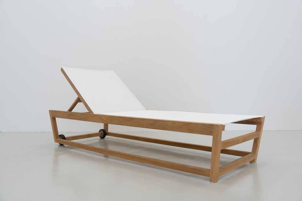 Seville Teak Sun Lounger Perspective View 9