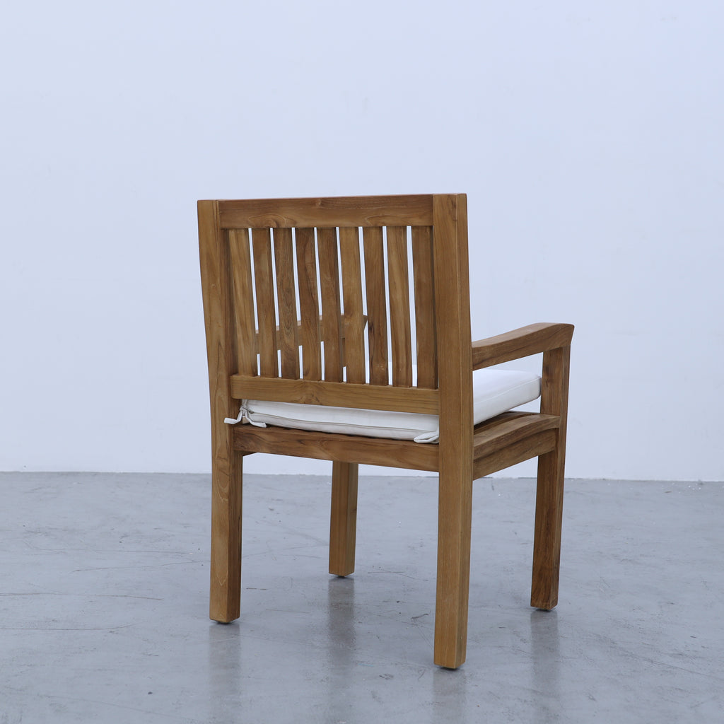 Sherborne Teak Arm Chairs Back view 2