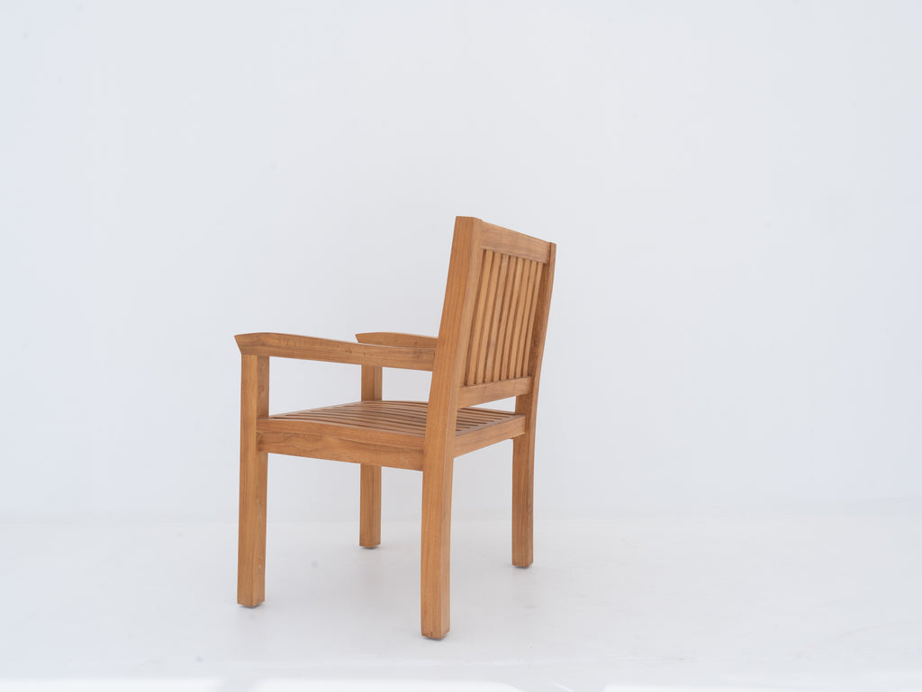 Sherborne Teak Arm Chairs Back view