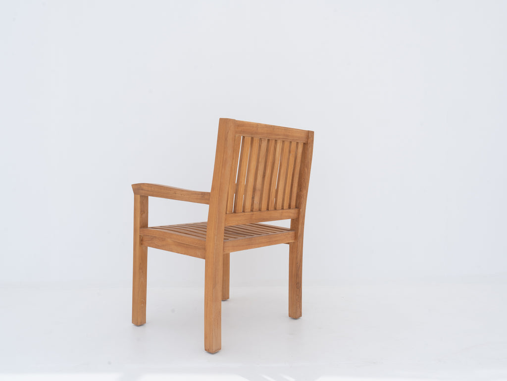 Sherborne Teak Arm Chairs Back view