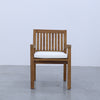 Sherborne Teak Arm Chairs Front view