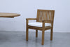 Sherborne Teak Arm Chairs Side view 6
