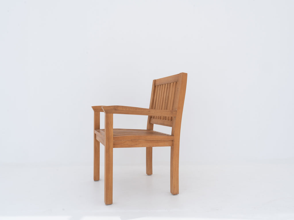 Sherborne Teak Arm Chairs Side view