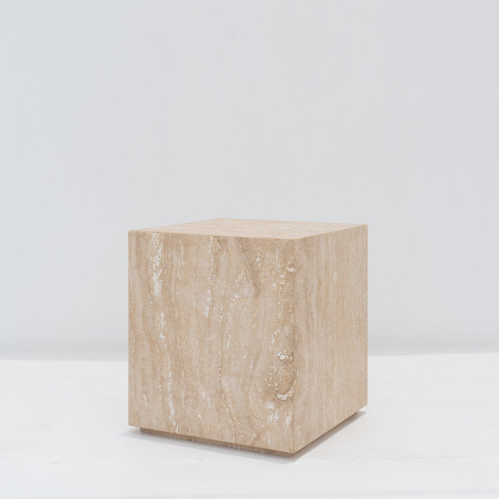 Sienna Travertine Side Table