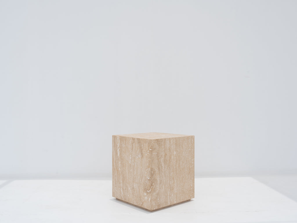 Sienna Travertine Side Table
