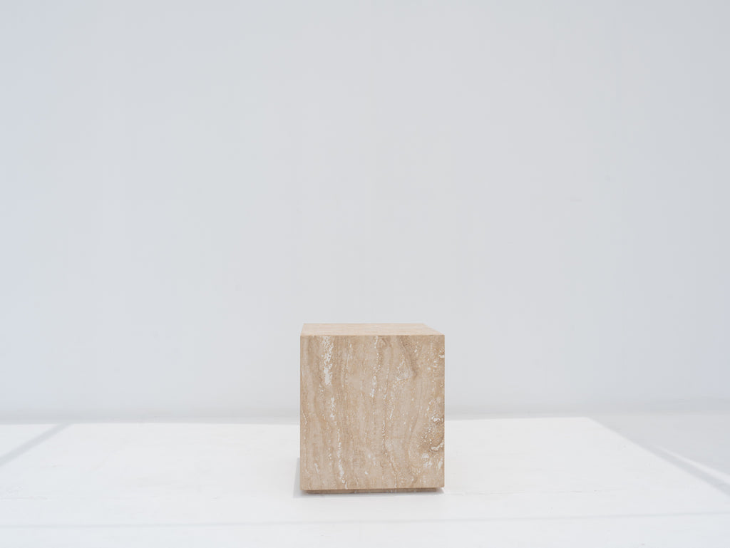 Sienna Travertine Side Table
