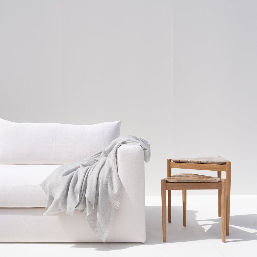 Sierra Marble Nesting Tables Front Perspective View 3