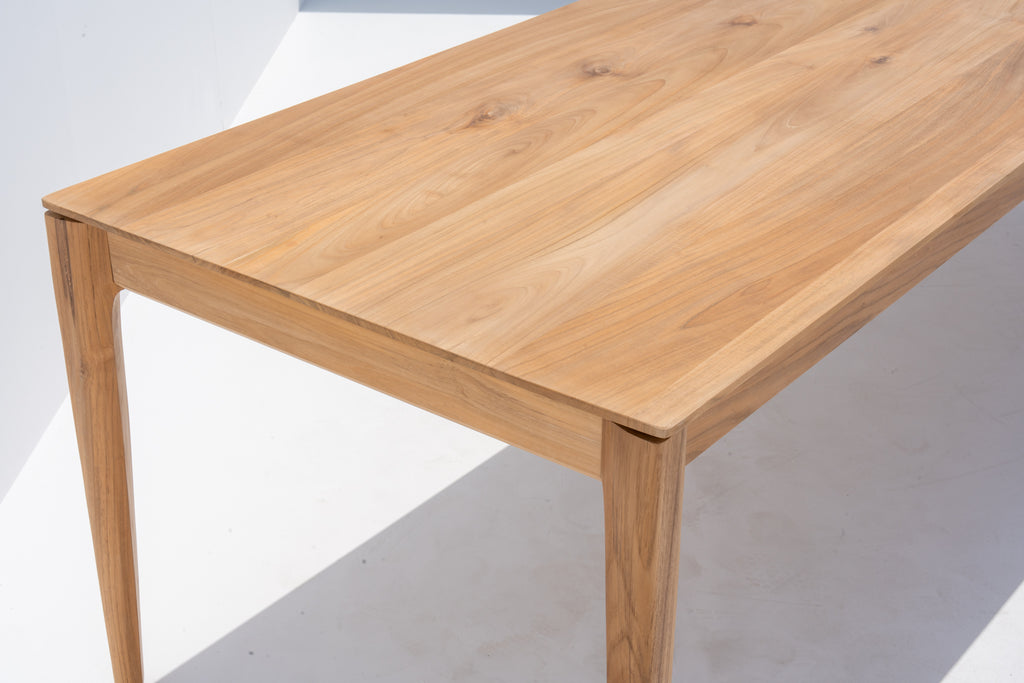Skov Teak Dining Table Detailed Top Texture View 5