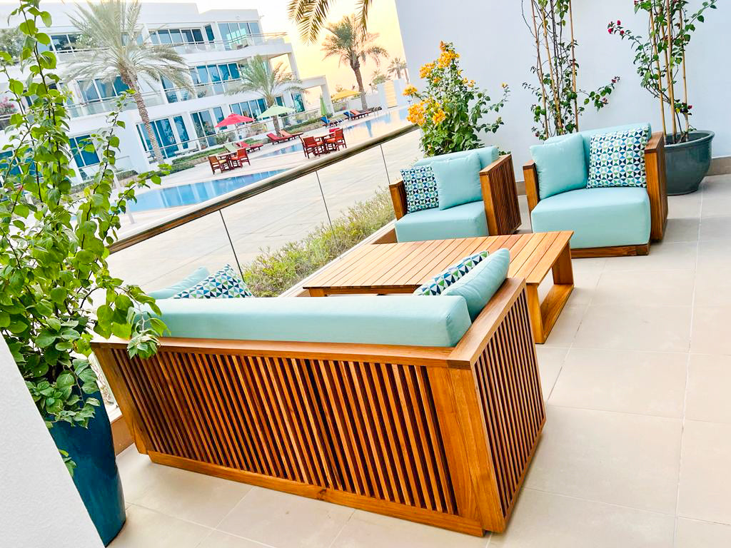 Slatted Teak Set Customer Home