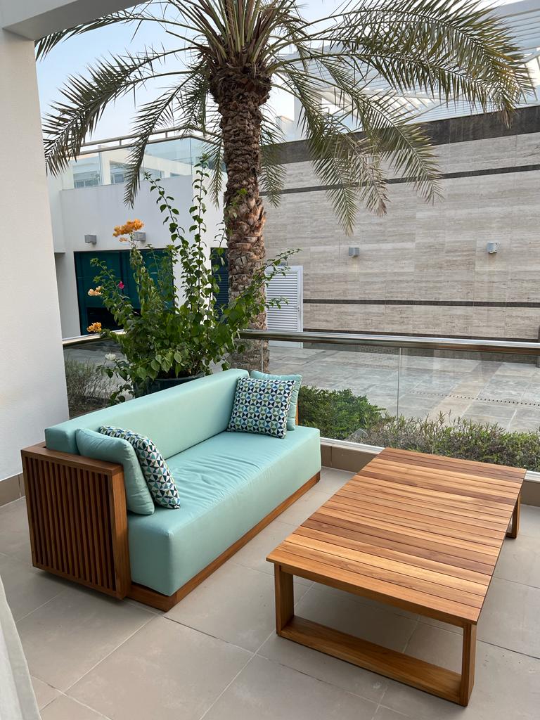 Slatted Teak Set Customer Home