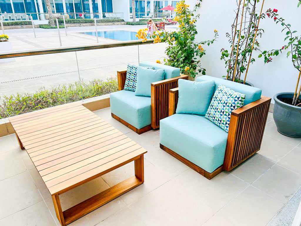Slatted Teak Set Customer Home