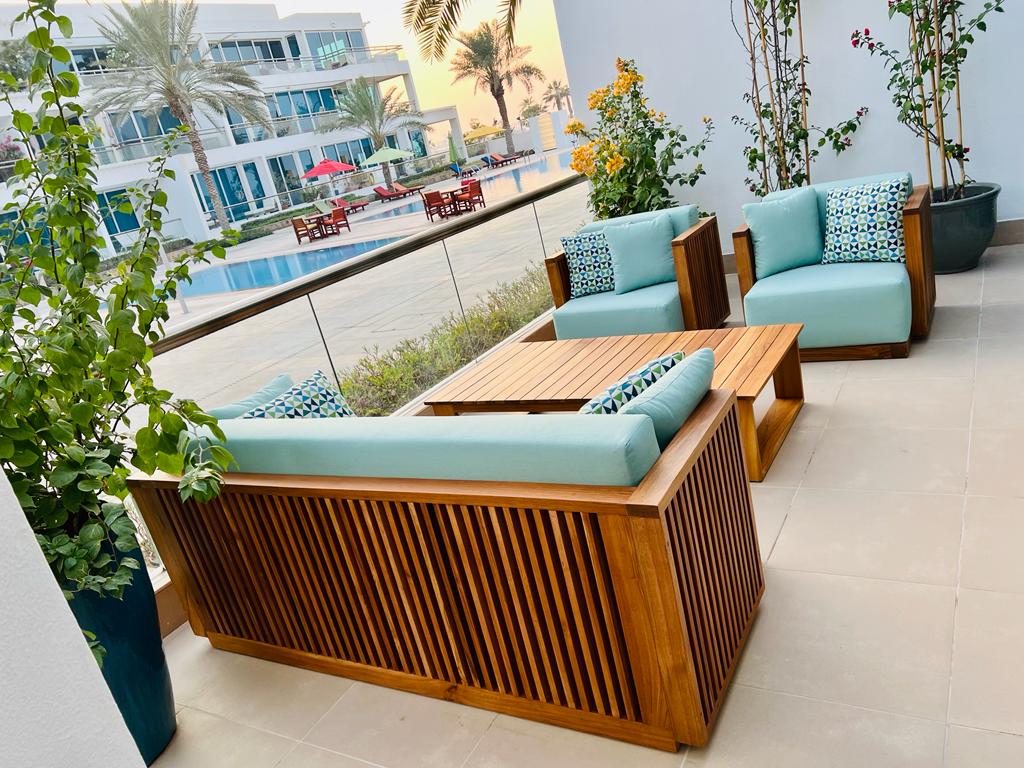 Slatted Teak Set Customer Home