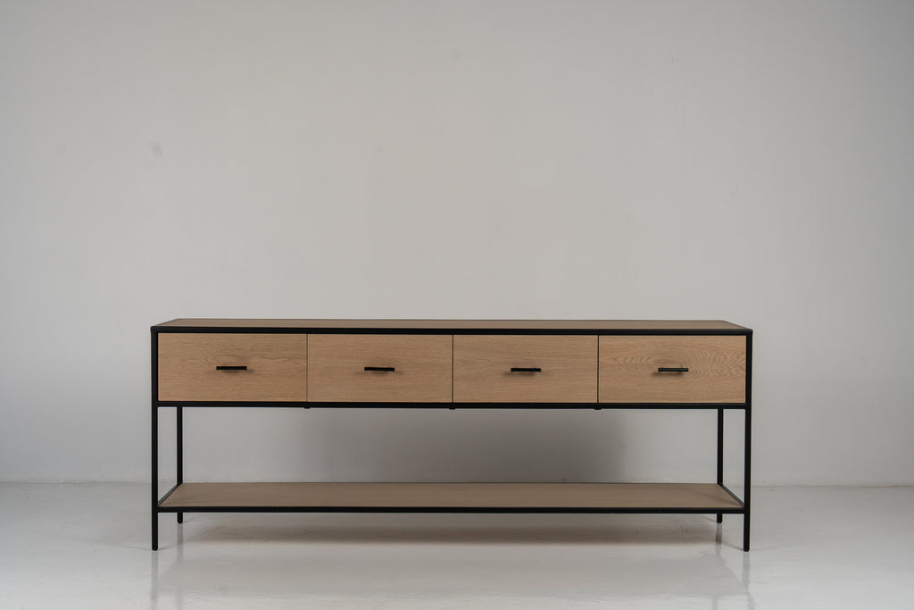 Soho Drawer Console Table Front Perspective View 1