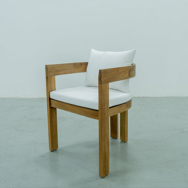 Solano Teak Dining Chair Side view