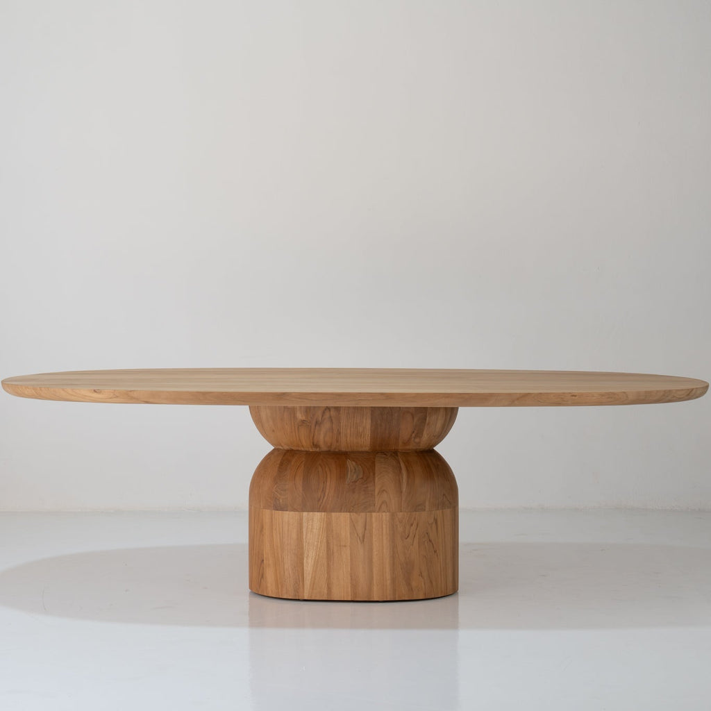 Sole Teak Dining Table Front View 3
