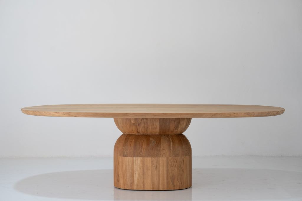 Sole Teak Dining Table Front View 4