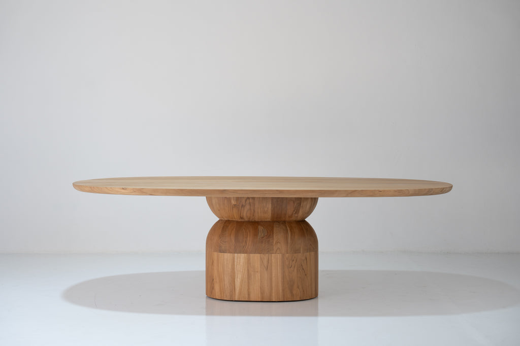 Sole Teak Dining Table Front View 5