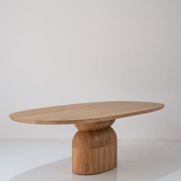 Sole Teak Dining Table Perspective View 1