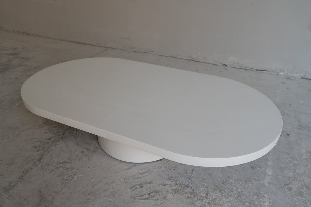 Soothe Oval Micro Cement Coffee Table Perspective View 2