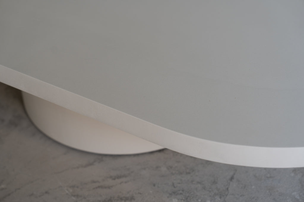 Soothe Oval Micro Cement Coffee Table Perspective View 3