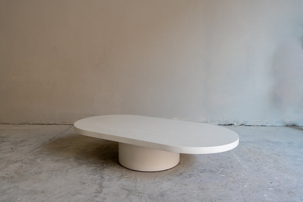 Soothe Oval Micro Cement Coffee Table Perspective View 6