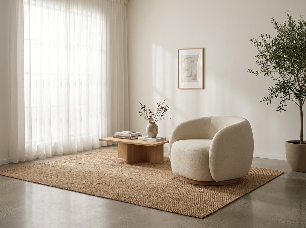 Sora Bouclé Lounge Chair Indoor View 2