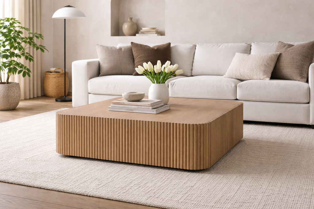 Soren Oak Coffee Table Indoor View 4