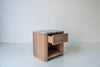 Sorrento Marble & Oak Nightstand – Cipollino Green Perspective View 2