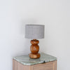 Stacked Teak Table Lamp Perspective View 01