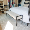 Steel & Linen Bench