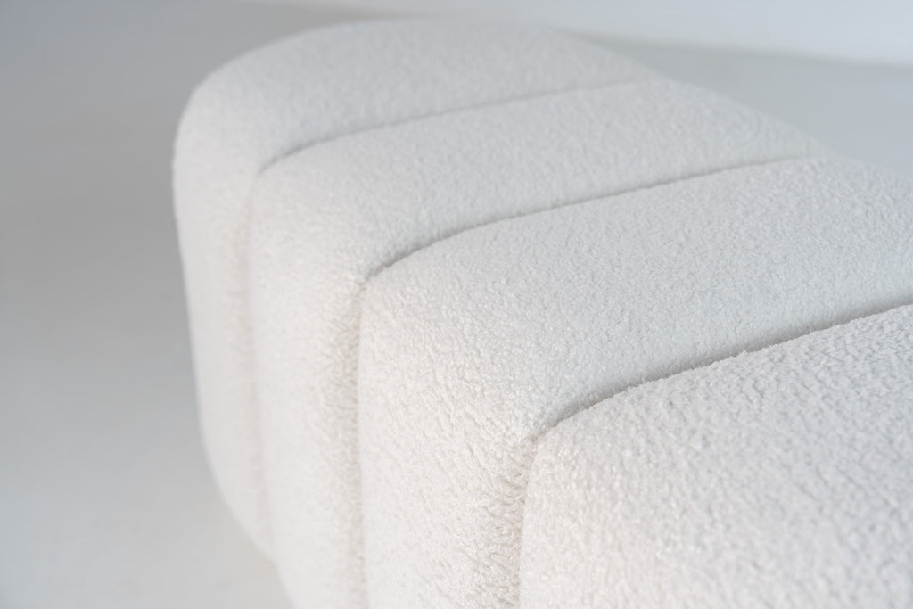 Sutton Boucle Bench Detailed Fabric Texture View 1