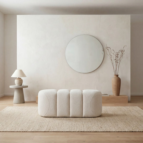 Sutton Boucle Bench Indoor View 1